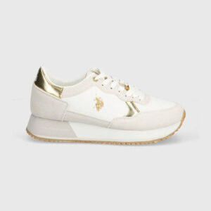 U.S. Polo Assn. Γυναικεία Sneakers Λευκά Μπεζ 52216931