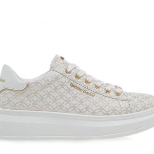 Renato Garini 168 Γυναικείο Sneakers Λευκό Πλατίνα Στάμπα T119R168208E