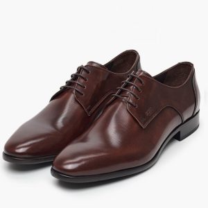 Ανδρικά BOSS  Δετά B7513 Ταμπά Δέρμα shoes