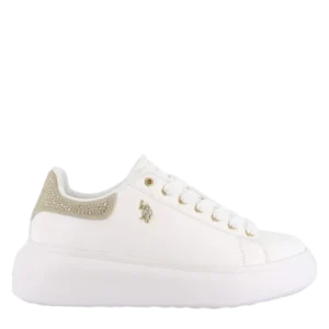 US POLO STACY001 Sneaker λευκό - χρυσό