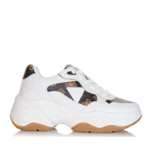 Guess Γυναικεία Chunky Sneakers Λευκό - Καφέ